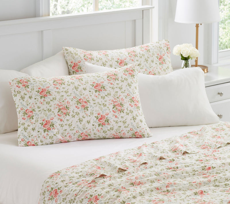 Laura Ashley Marissa - Cotton Red Queen Sheet St — Main view