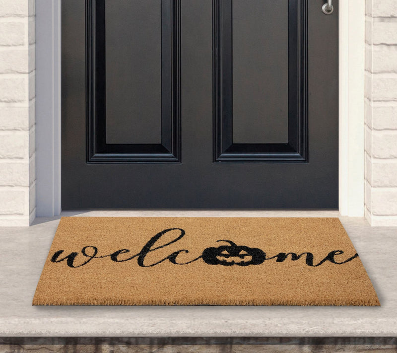 Northlight Pumpkin "Welcome" Halloween Doormat 18" x 30" — View 3