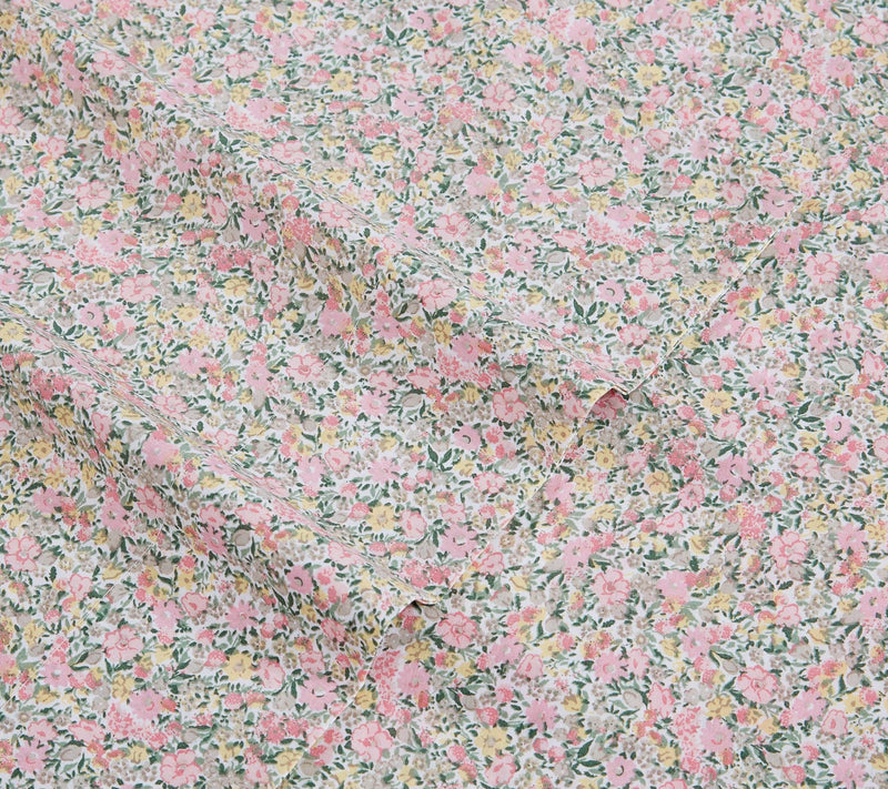 Laura Ashley Loveston Pink Cotton Queen Sheet St — View 6