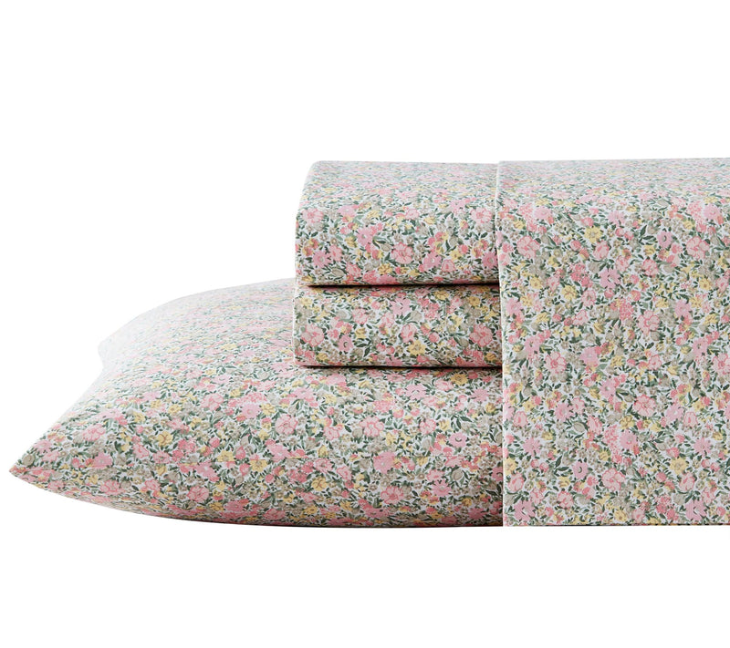 Laura Ashley Loveston Pink Cotton Queen Sheet St — View 2