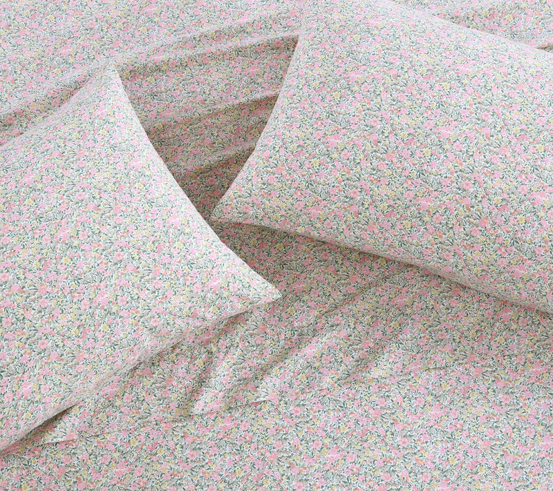 Laura Ashley Loveston Pink Cotton Twin Sheet Se — View 6