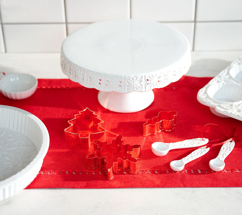 Sandra Lee 2-Pc Stamped Stoneware Muffin & Cake Pans — View 2