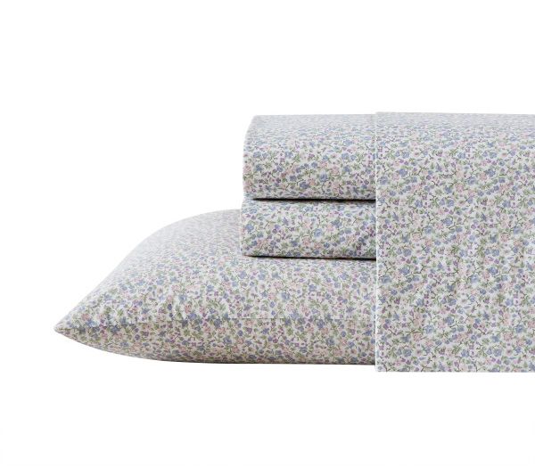 Laura Ashley Emogene Purple Cotton King Sheet St — Main view