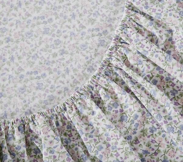 Laura Ashley Emogene Purple Cotton Twin Sheet St — View 8