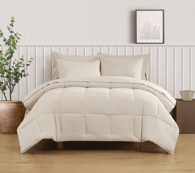Truly Soft Green Solid Full/Queen 3 Piece Comforter Set — View 12