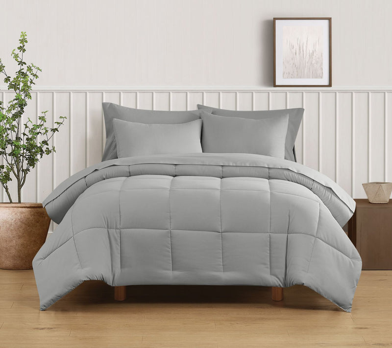 Truly Soft Green Solid Full/Queen 3 Piece Comforter Set — View 14