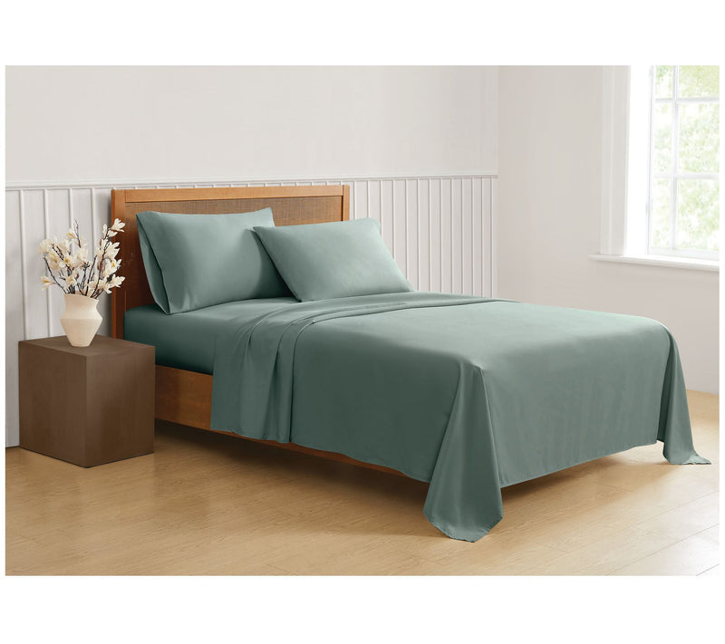 Truly Soft Green Solid Full 4 Piece Sheet Set — View 14