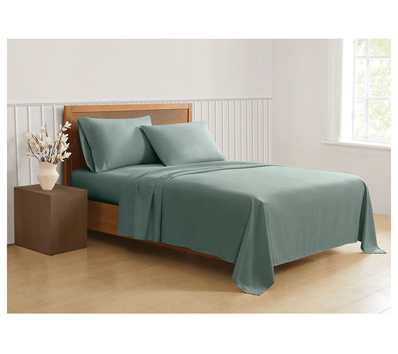 Truly Soft Green Solid Split King 5 Piece SheetSet — View 14