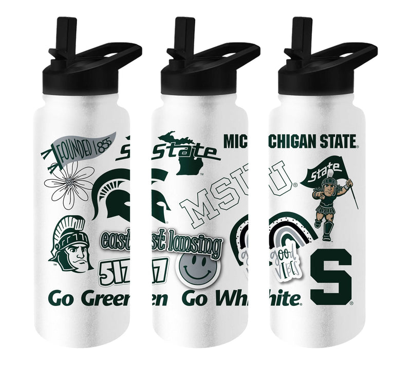 Logo Brands NCAA 34oz Stainless Steel QuencherBottle — View 27