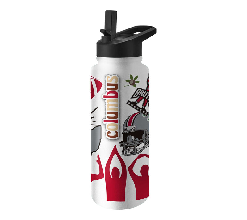 Logo Brands NCAA 34oz Stainless Steel QuencherBottle — View 5