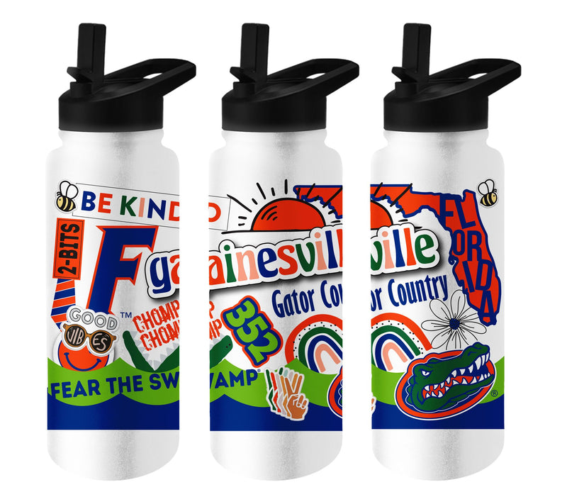 Logo Brands NCAA 34oz Stainless Steel QuencherBottle — View 16