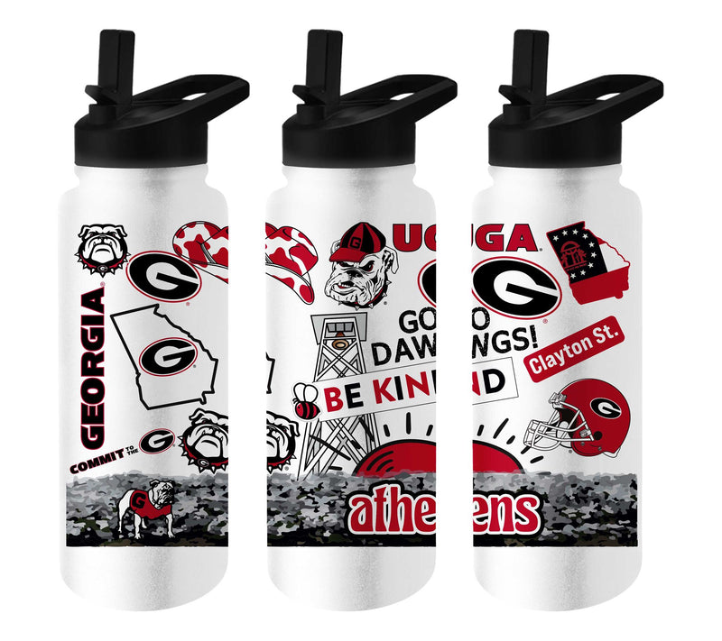 Logo Brands NCAA 34oz Stainless Steel QuencherBottle — View 6