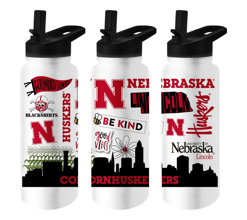 Logo Brands NCAA 34oz Stainless Steel QuencherBottle — View 10