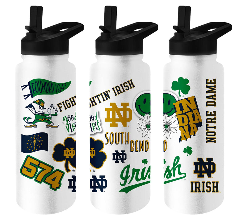 Logo Brands NCAA 34oz Stainless Steel QuencherBottle — View 13