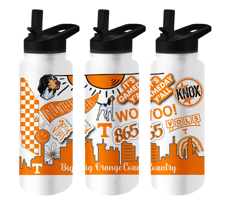 Logo Brands NCAA 34oz Stainless Steel QuencherBottle — View 31