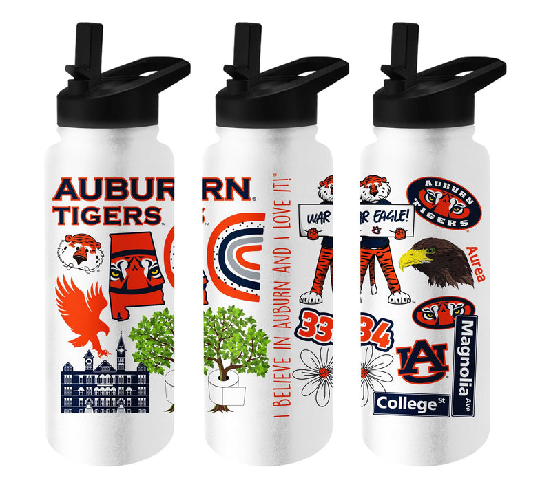 Logo Brands NCAA 34oz Stainless Steel QuencherBottle — View 3