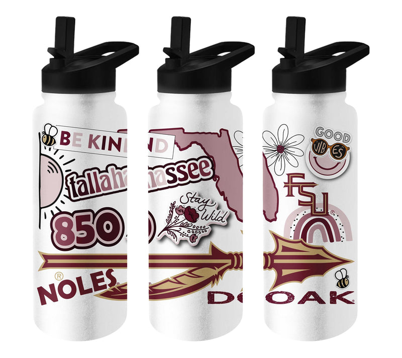 Logo Brands NCAA 34oz Stainless Steel QuencherBottle — View 15