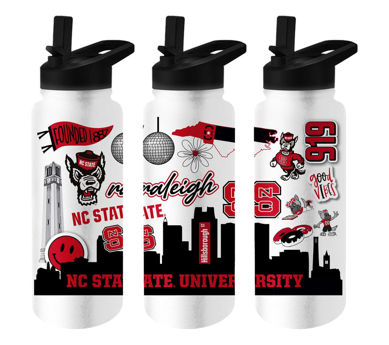 Logo Brands NCAA 34oz Stainless Steel QuencherBottle — View 23