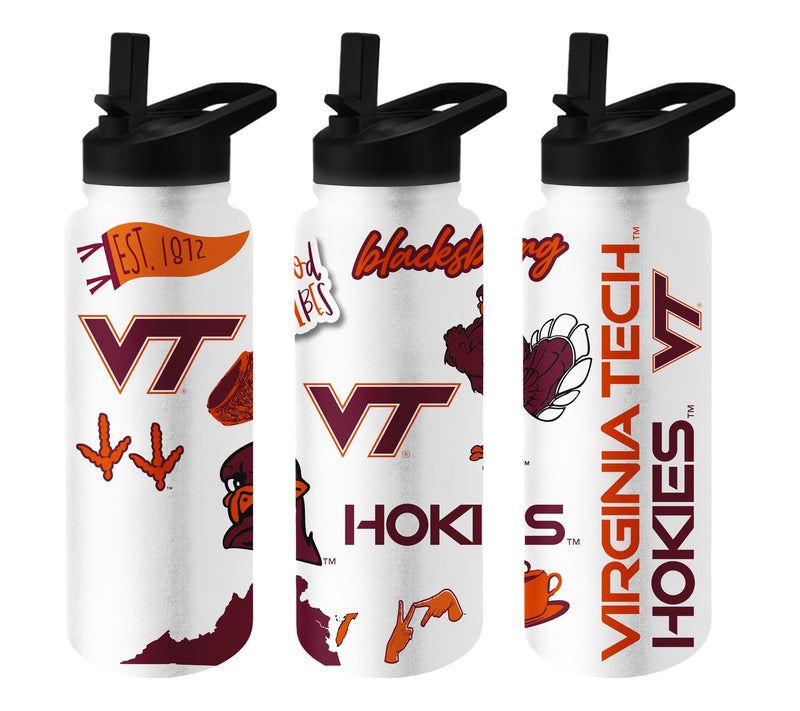 Logo Brands NCAA 34oz Stainless Steel QuencherBottle — View 30