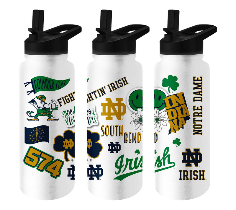 Logo Brands NCAA 34oz Stainless Steel QuencherBottle — View 34