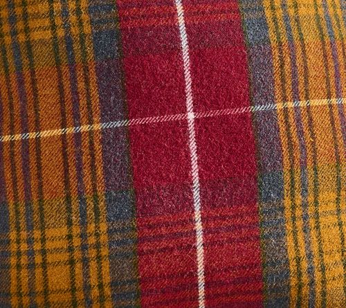 Mrs. H by Dee Hilfiger Velvet Backed Cashmere Plaid Throw Pillow — View 3