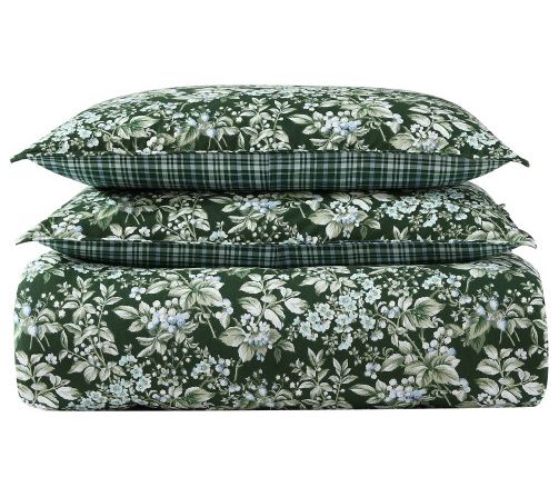 Laura Ashley Bramble Floral Green King ComforteSham Bonus Se — View 3