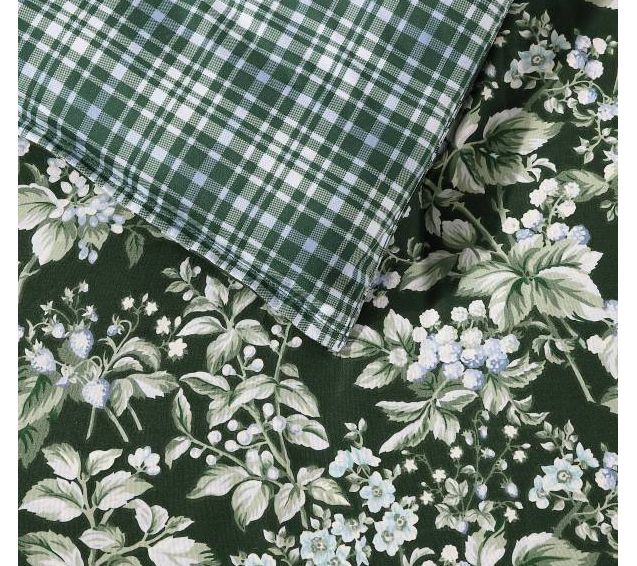 Laura Ashley Bramble Floral Green King ComforteSham Bonus Se — View 8