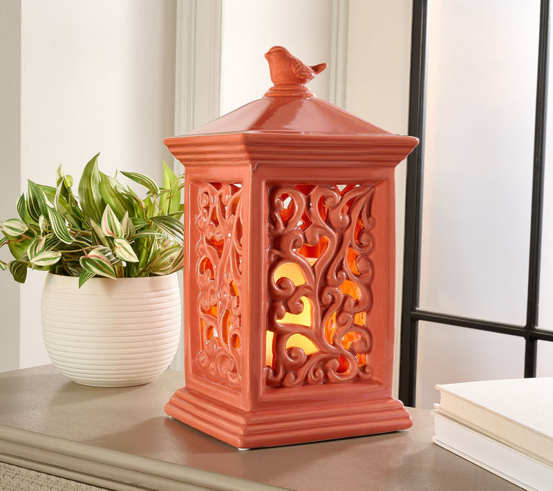 14.5" Indoor/Outdoor FlickeringFlame Ceramic Lantern by Valerie — View 11