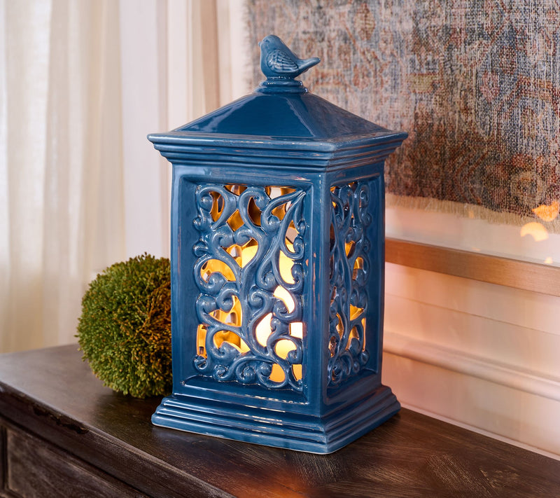 14.5" Indoor/Outdoor FlickeringFlame Ceramic Lantern by Valerie — View 12