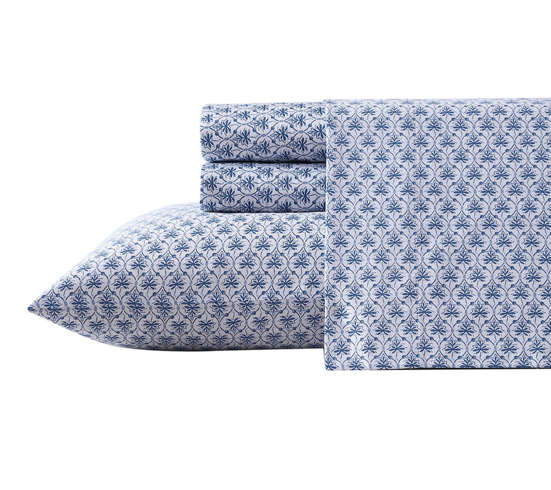 Laura Ashley Rosemarie Blue King Sheet Set — View 3