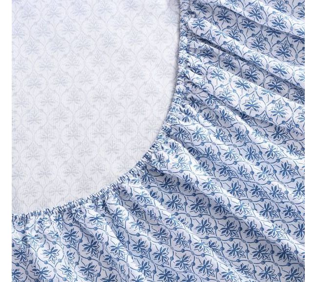 Laura Ashley Rosemarie Blue King Sheet Set — View 8