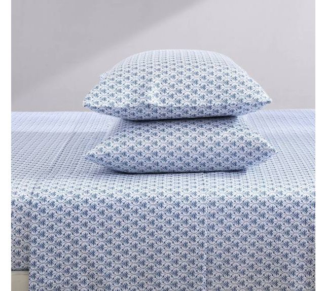Laura Ashley Rosemarie Blue Queen Sheet Set — View 5