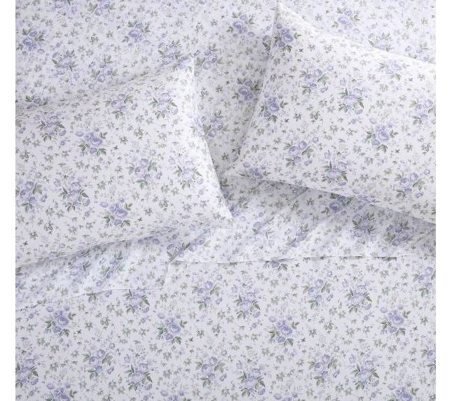Laura Ashley Lilian Purple King Sheet Set — View 4