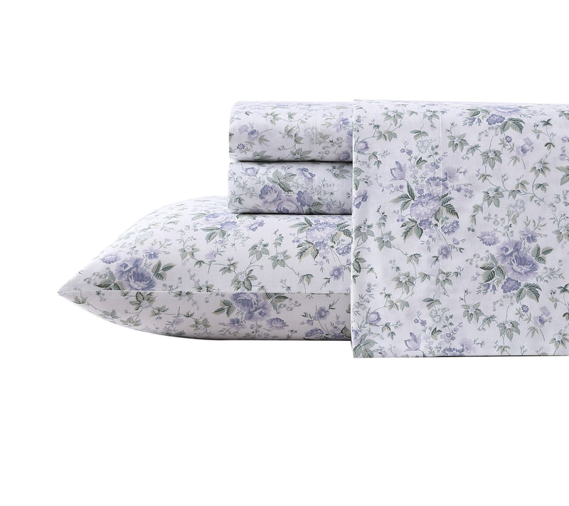 Laura Ashley Lilian Purple Queen Sheet Set — View 3