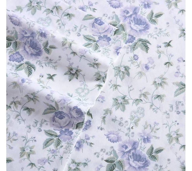Laura Ashley Lilian Purple Queen Sheet Set — View 7