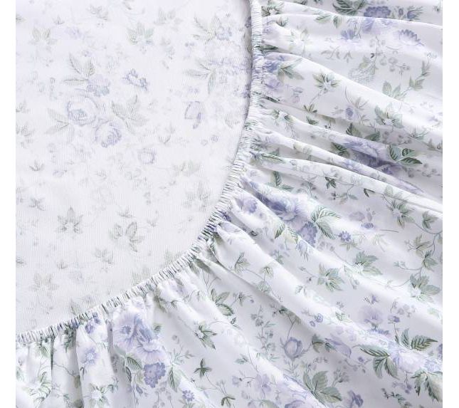Laura Ashley Lilian Purple Queen Sheet Set — View 8