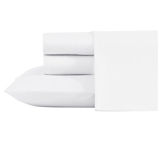 Laura Ashley Solid White Queen Sheet Set — View 3