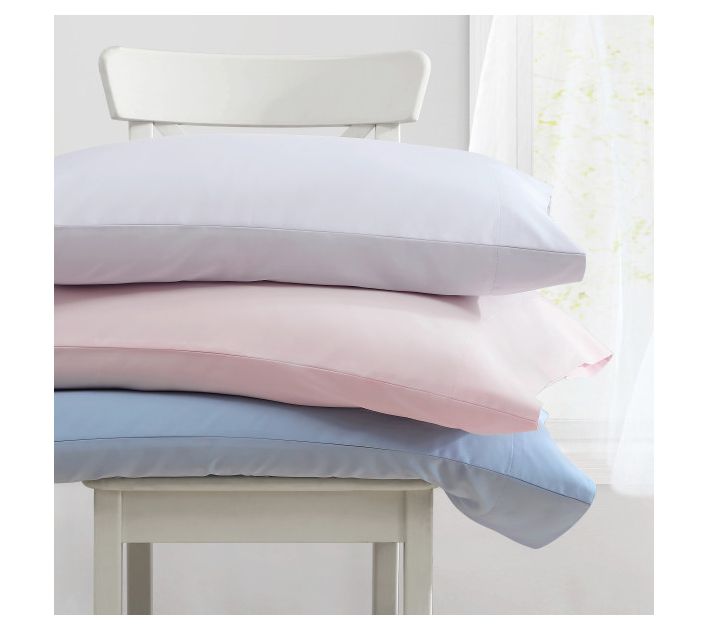 Laura Ashley Solid Pink Queen Sheet Set — View 6