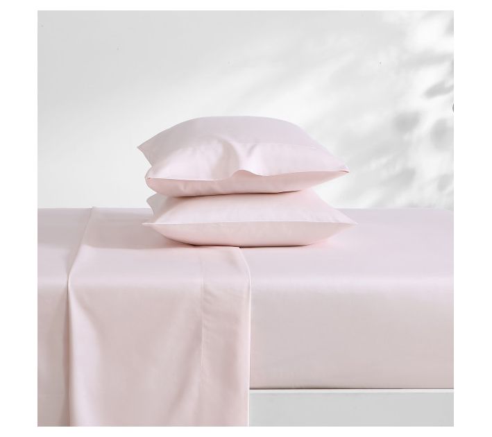 Laura Ashley Solid Pink King Sheet Set — View 5