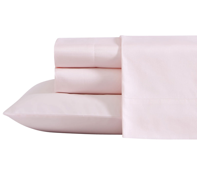 Laura Ashley Solid Pink King Sheet Set — Main view
