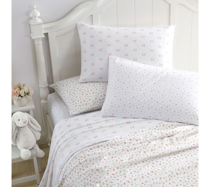 Laura Ashley Confetti Pink Twin Xl Sheet Set — View 6