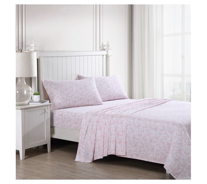 Laura Ashley Bella Pink King Sheet Set — View 4
