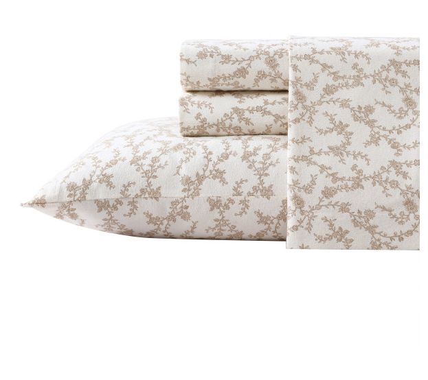 Laura Ashley Victoria Beige Queen Sheet Set — Main view