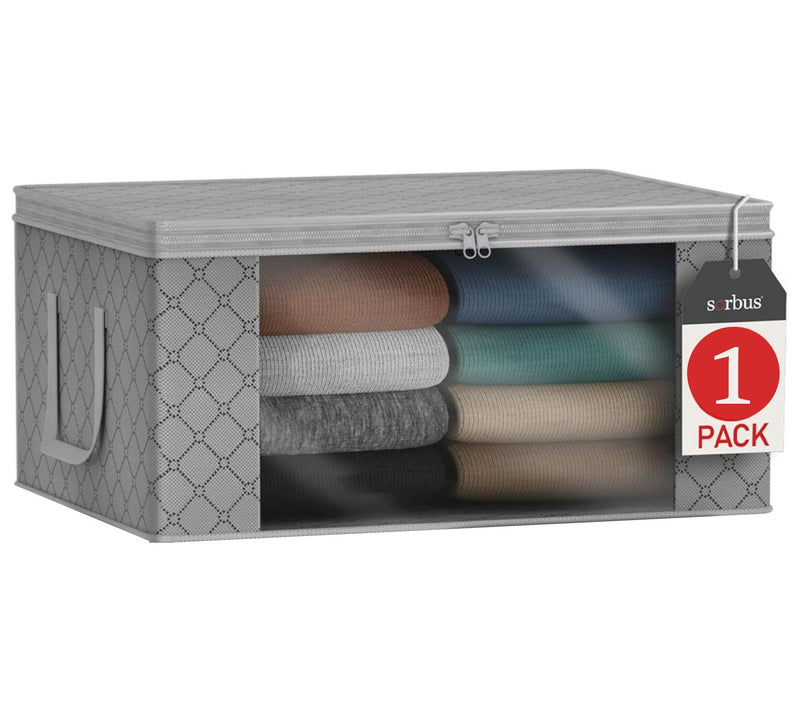 Sorbus Foldable Storage Organizer Bag with Window and Handles — View 13