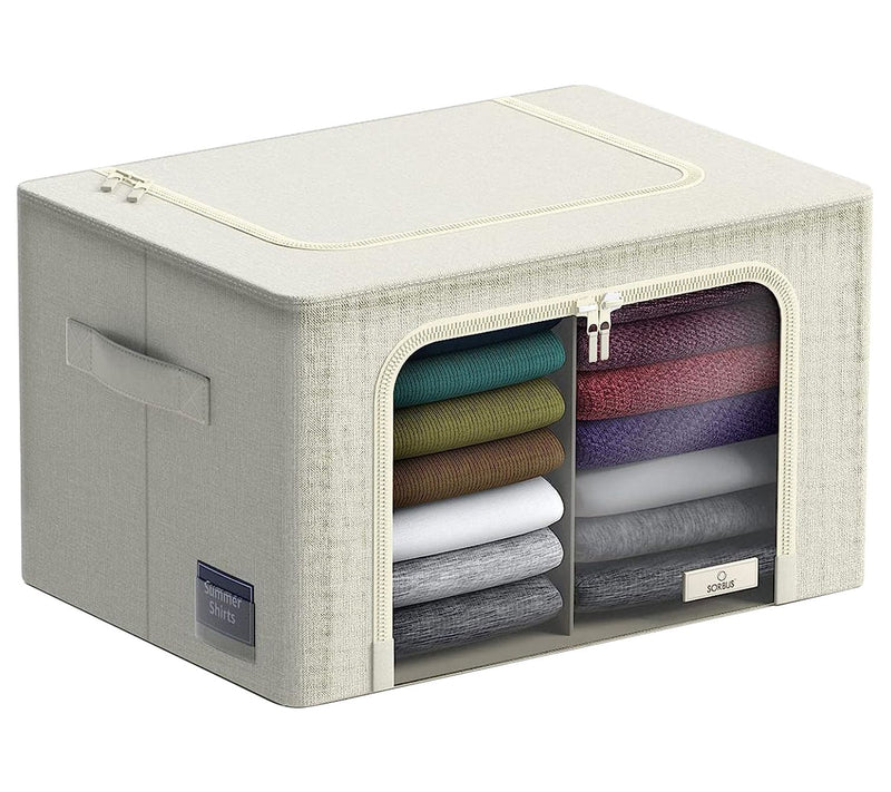 Sorbus Foldable Organizer Bin with Divided Interior - Large — View 11