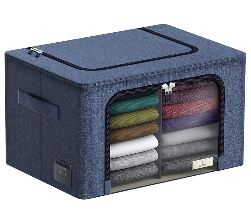 Sorbus Foldable Organizer Bin with Divided Interior - Large — View 12