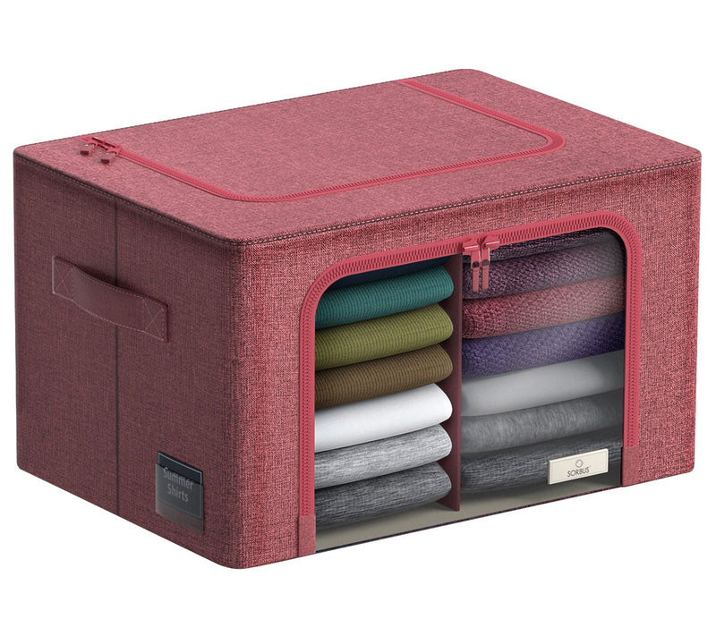 Sorbus Foldable Organizer Bin with Divided Interior - Large — View 13