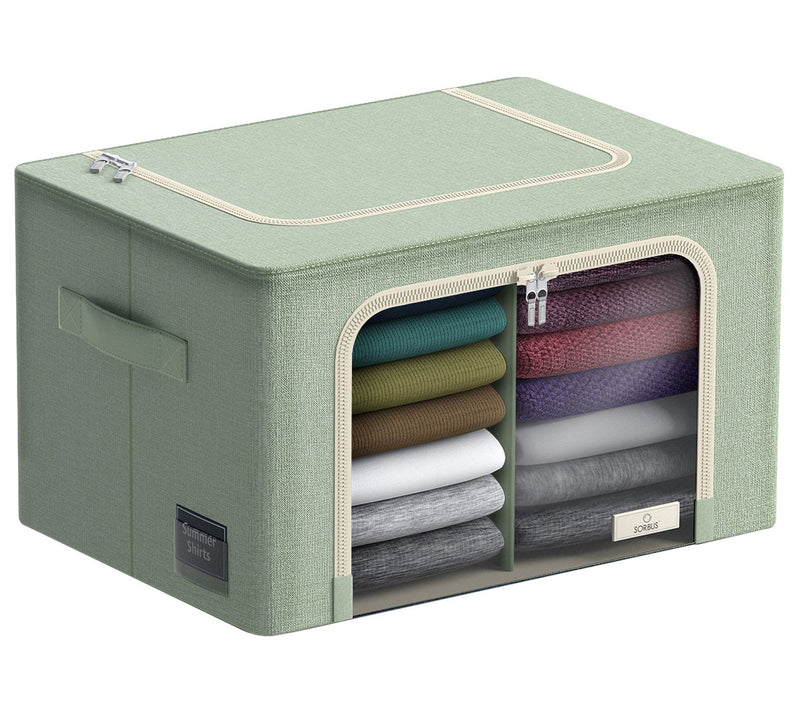 Sorbus Foldable Organizer Bin with Divided Interior - Large — View 14