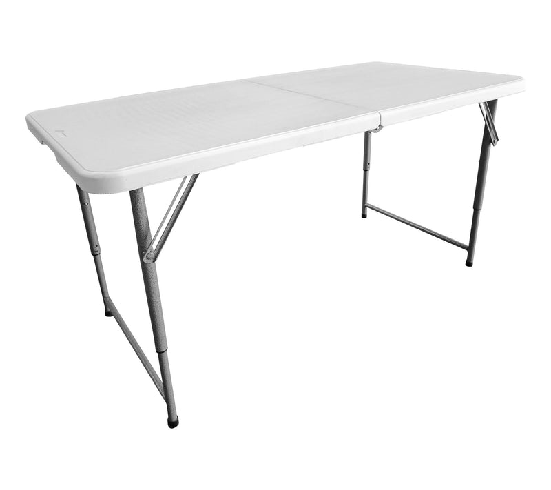 Techni Home 4' Granite White Adjustable HeightFolding Table — View 3