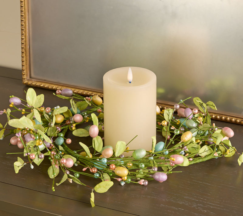 4' Pearlized Egg, Pip Berry and Leaf Garland by Valerie — Main view